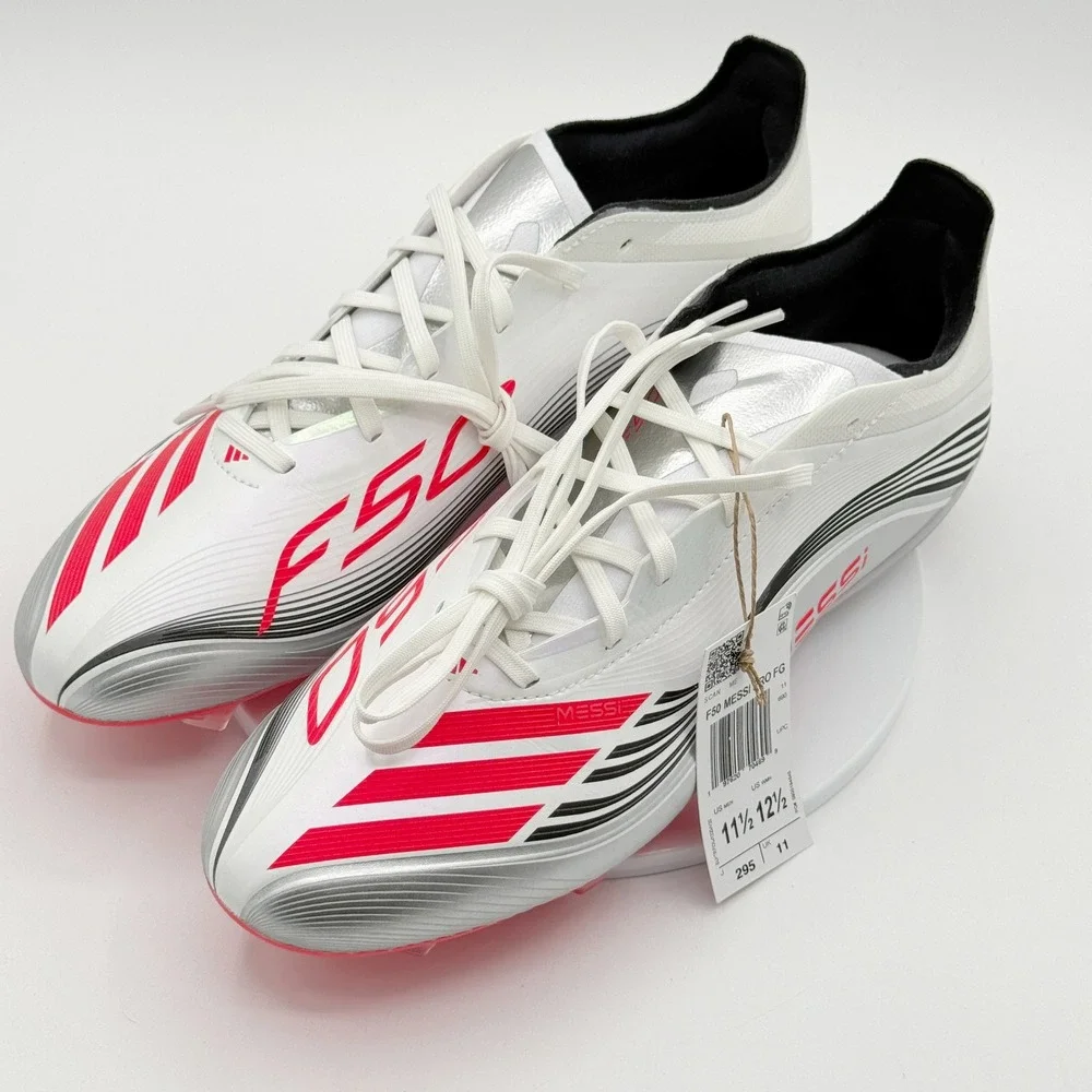 Adidas F50 Messi Pro FG Soccer Cleats Mens Size 11.5 White Lucid Red JP7461 NEW